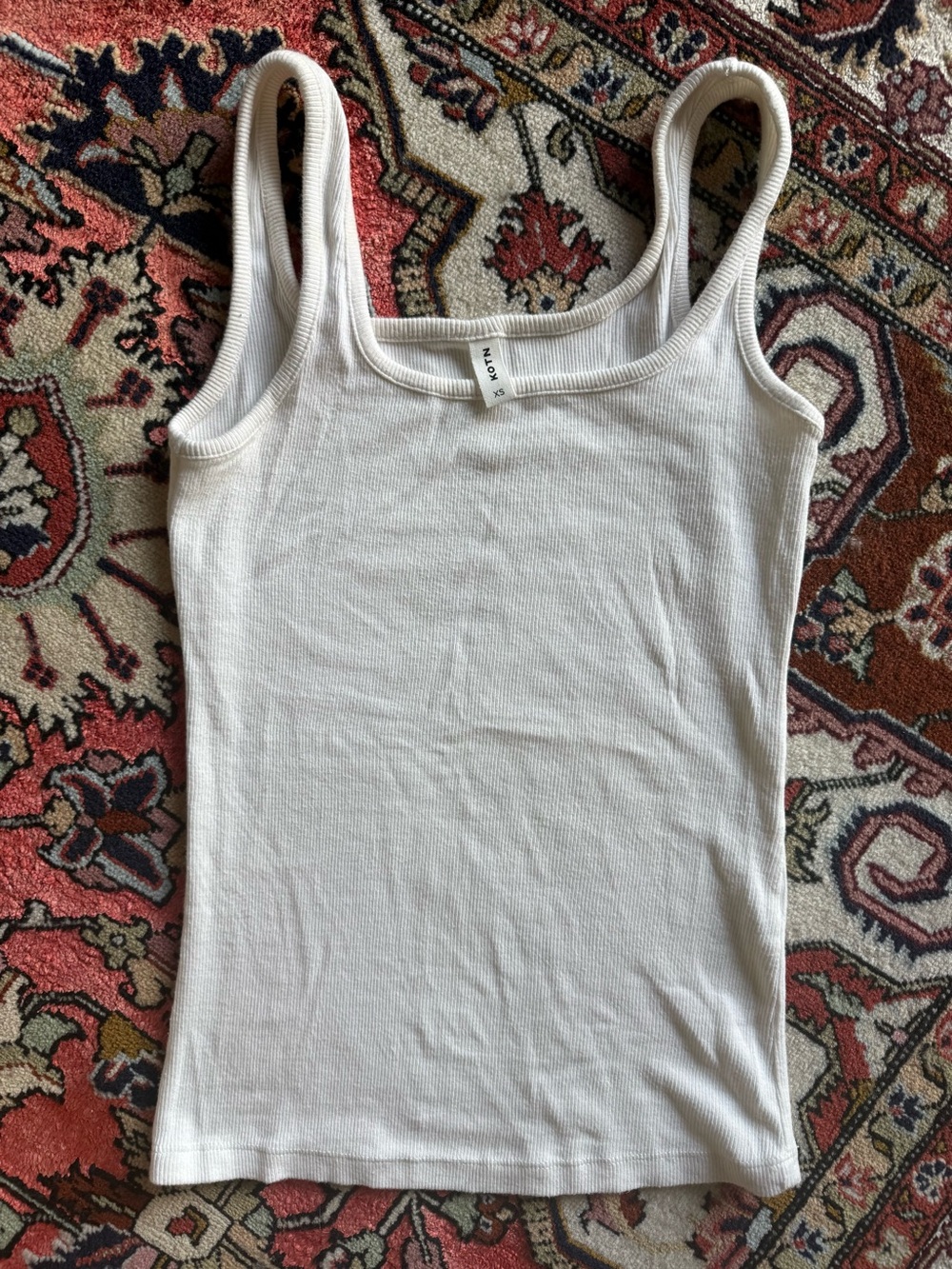 KOTN White Ribbed Tank XS